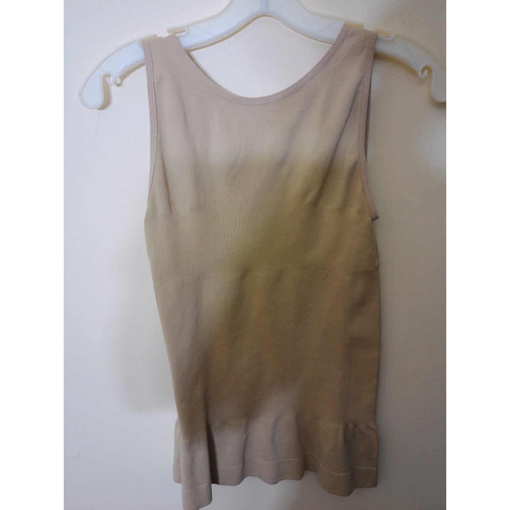 Camishaper Shapewear Tank Womens XL Beige Seamless Compression V-Neck Cami 2182